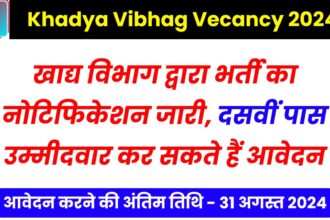 Khadya Vibhag Vecancy 2024